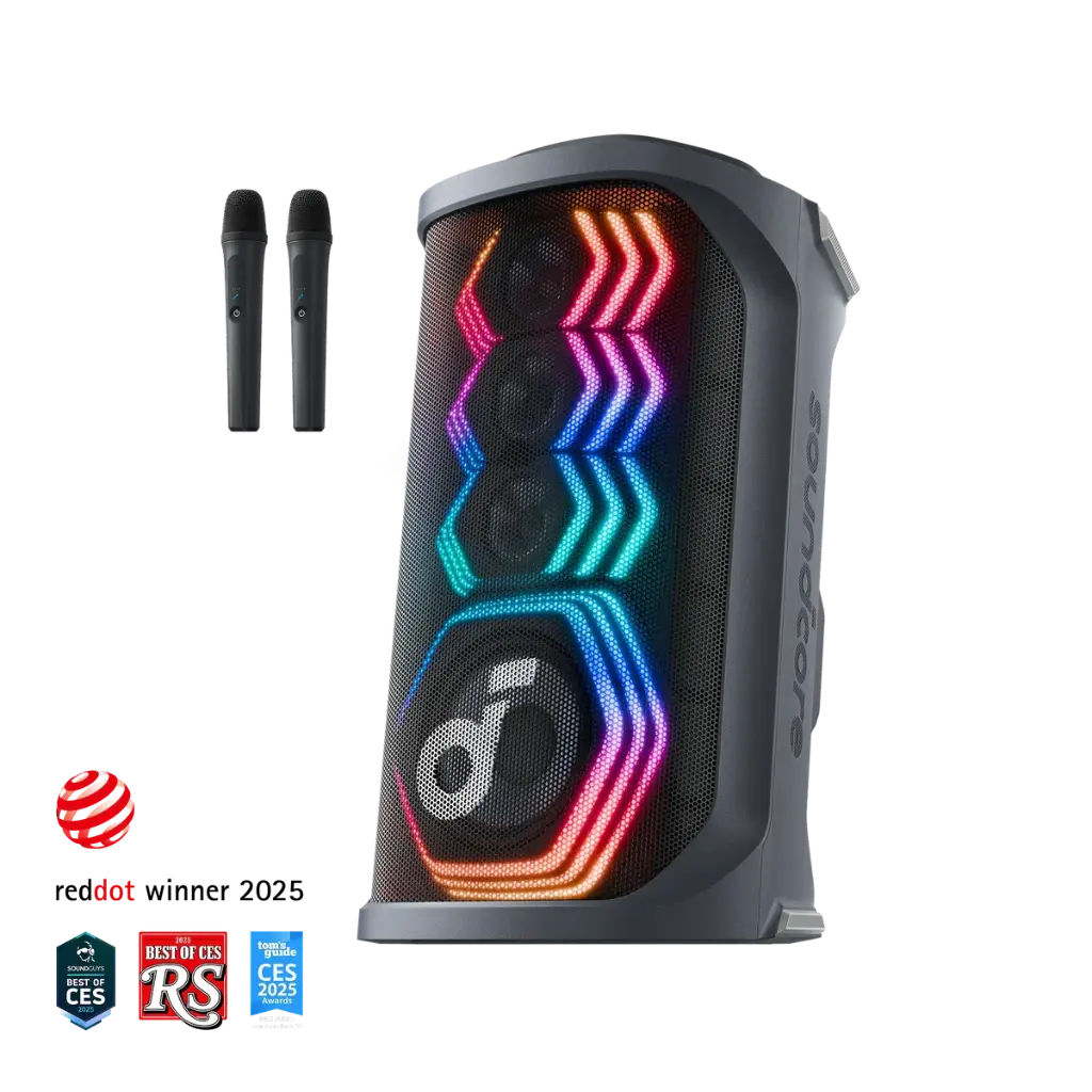 سماعة أنكر ساوندكور Rave 3S المحمولة باللون الأسود صوت قوي