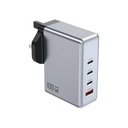 Green Lion GaN Premium 100W UK Plug Wall Charger 4-Port – Gray