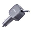 شاحن سيارة أنكر نانو (75 واط، USB-C، كابل USB-C قابل للسحب مدمج) – رمادي